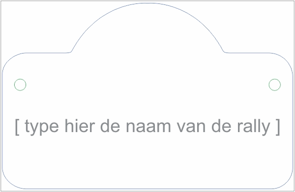 Contourgesneden rally schildsticker