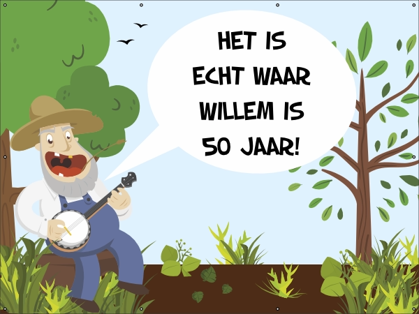 50 jaar spandoek Country 