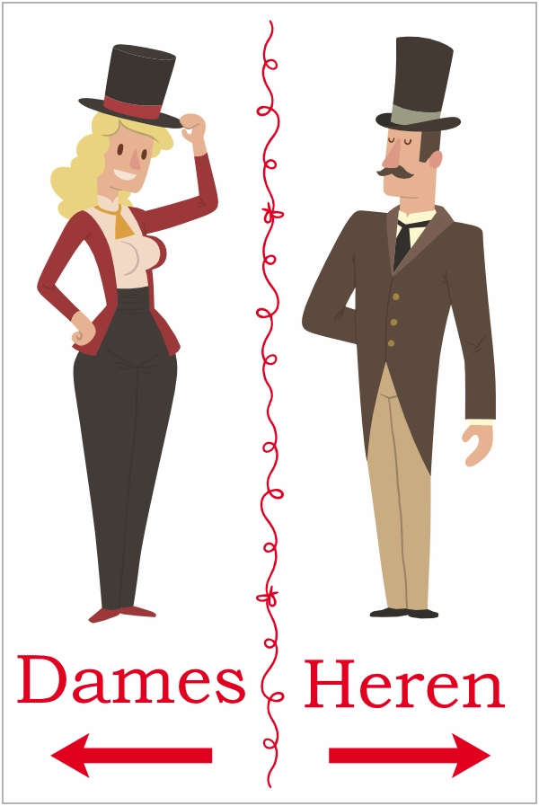 Dames en heren toiletbord