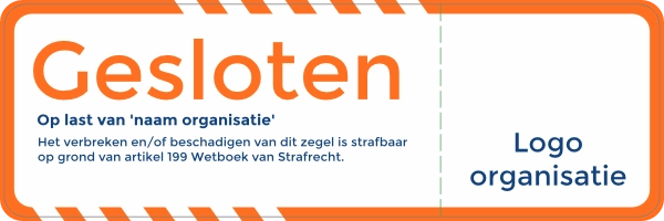 Deurpost logo sticker met breuklijn