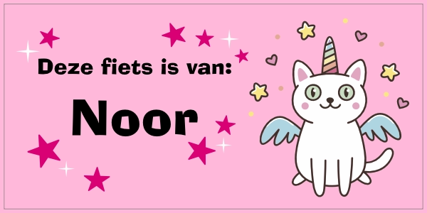 Deze fiets is van (meisje)