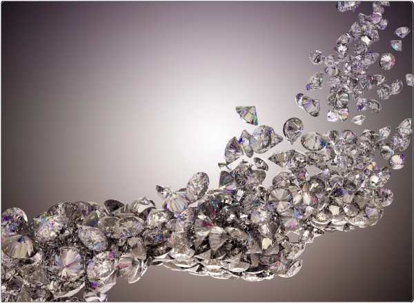 Diamonds Laptop Sticker 17 inch