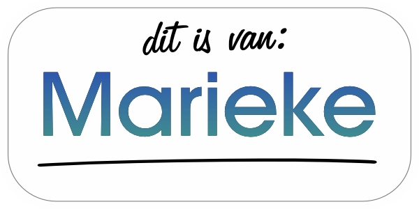 Dit is van naam sticker
