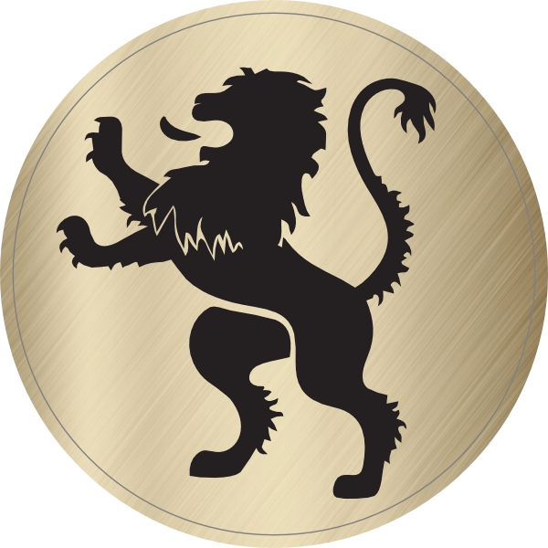 Doming sticker met leeuw