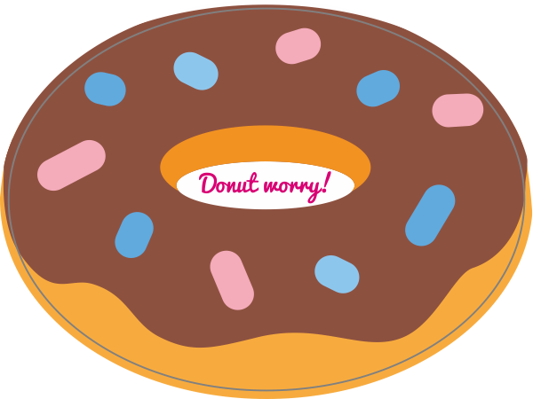 Donut worry sticker