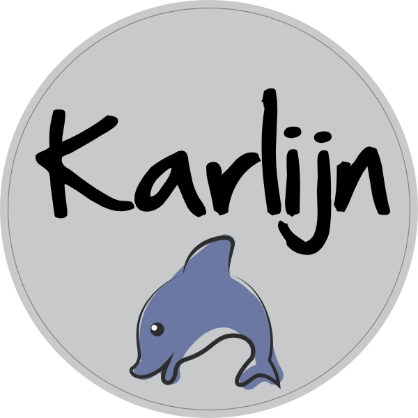 Naamsticker doopsuiker Dolfijn