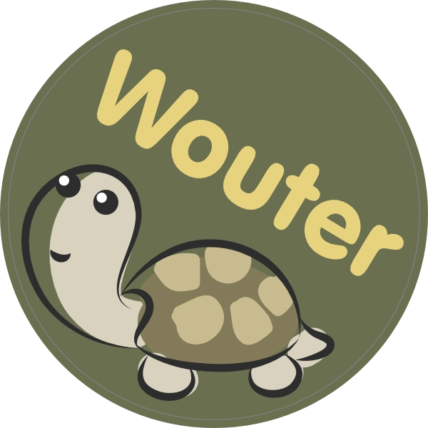 Naamsticker doopsuiker Schildpadje