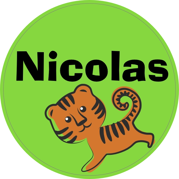 Naamsticker doopsuiker Tijgertje