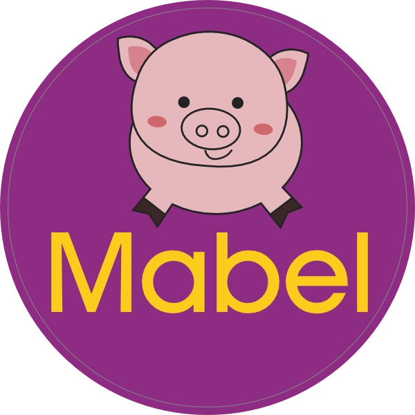 Naamsticker doopsuiker Varkentje