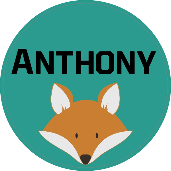 Naamsticker doopsuiker Vos