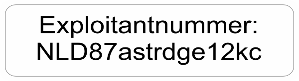 Drone exploitantnummer sticker