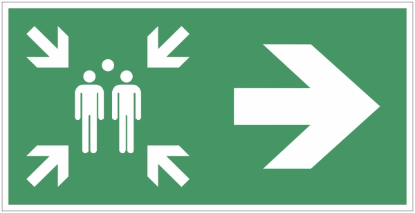 E007 Verzamelplaats bij evacuatie sticker