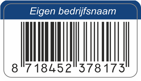 EAN code sticker eigen bedrijfsnaam