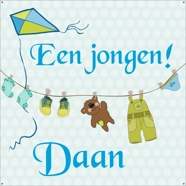 Een jongen geboren spandoek