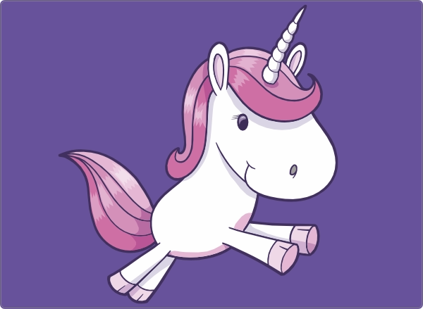 Eenhoorn laptop sticker 17 inch