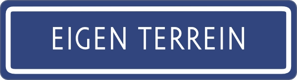 Eigen Terrein Staartnaambord