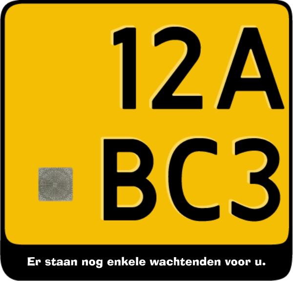 Er staan nog enkele wachtenden voor u kentekenplaathouder