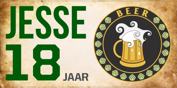 Bieretiket 18 jaar