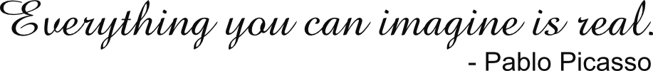 Everything you can imagine muursticker