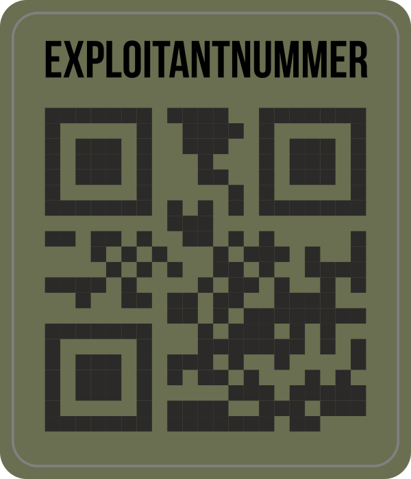 Exploitantnummer QR code legergroen