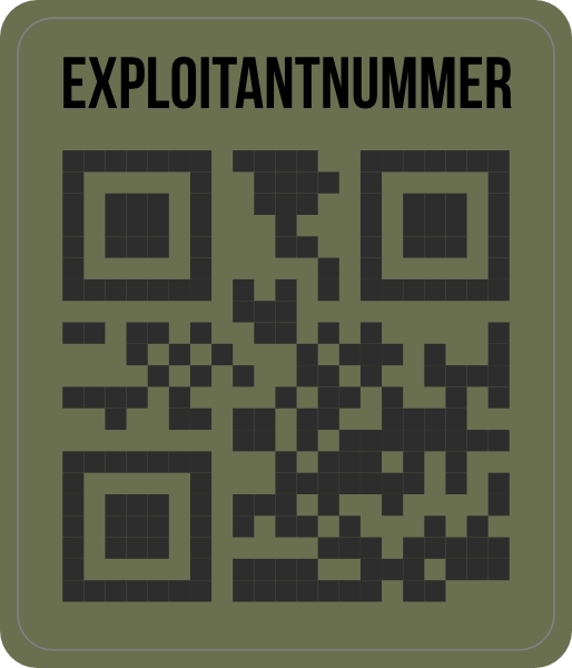 Exploitantnummer QR code legergroen