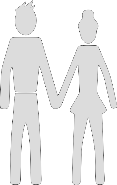 Familie sticker man en vrouw