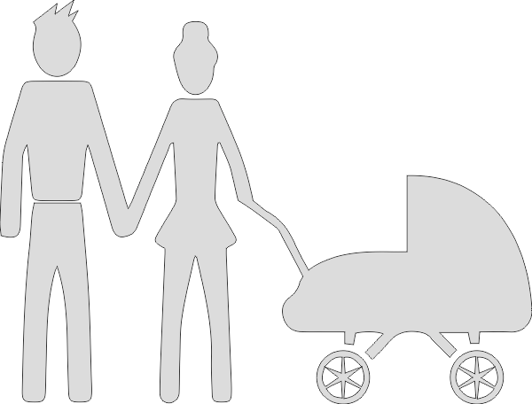 Familie sticker kinderwagen