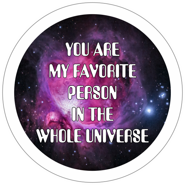 Fav person in the universe sticker