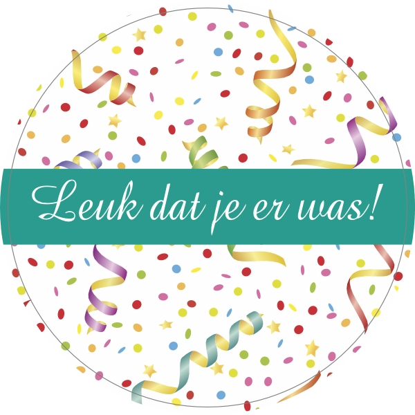 Feest en confetti sticker