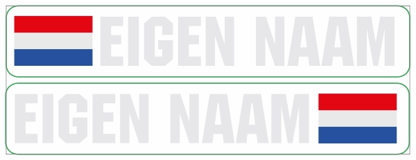 Fiets frame sticker transparant eigen naam