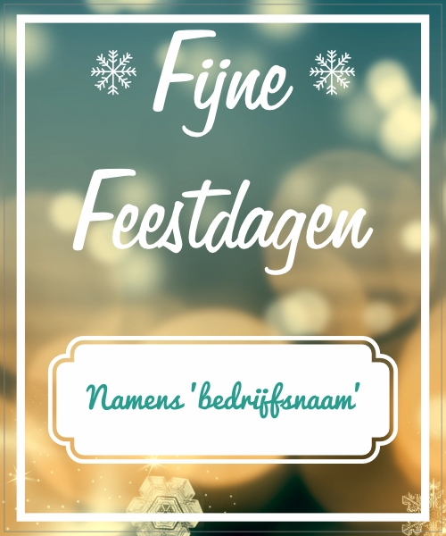 Fijne feestdagen sticker