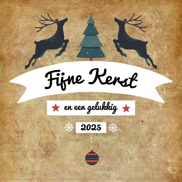 Fijne kerst en een gelukkig nieuwjaar sticker
