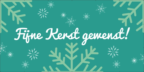 Fijne kerst gewenst spandoek
