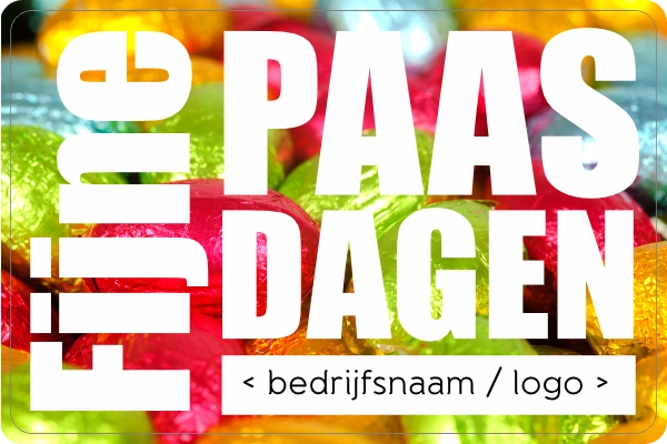 Fijne paasdagen sticker met logo