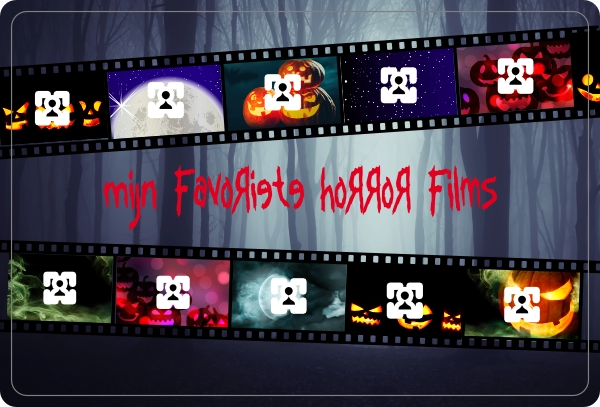 Fleece deken met fotocollage favoriete horror films