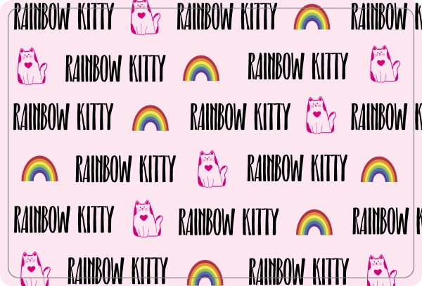 Fleece deken regenboog kat