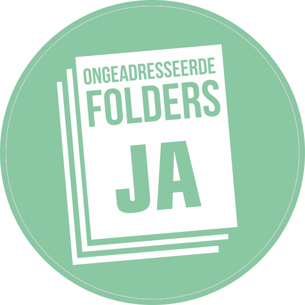 Folders Ja sticker Groen