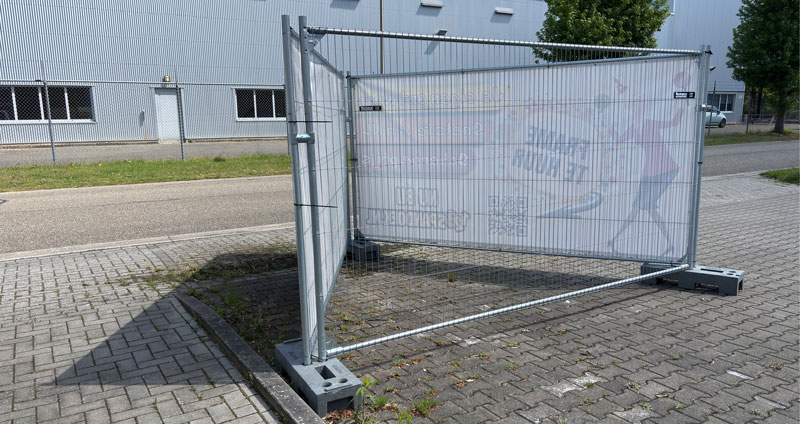 Bouwhekken in driehoeksopstelling