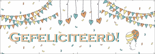 Gefeliciteerd spandoek