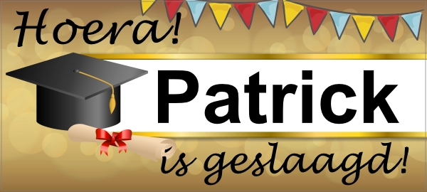 Geslaagd golden sticker