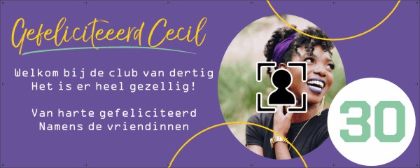 Gezellige 30 jaar club spandoek