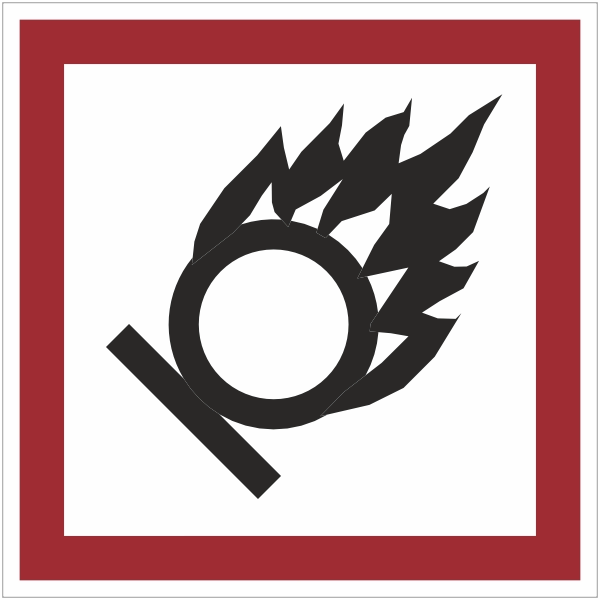 GHS03 - Brand bevorderend sticker (oxiderend)