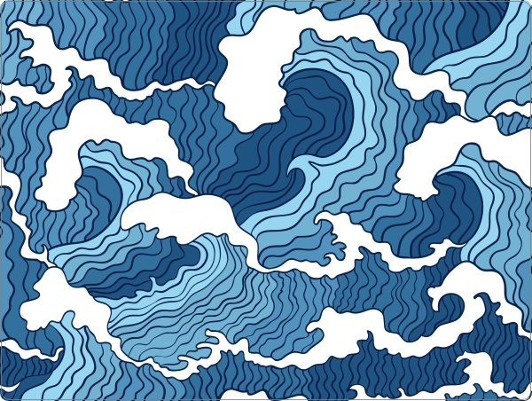 Golven laptop sticker 15 inch