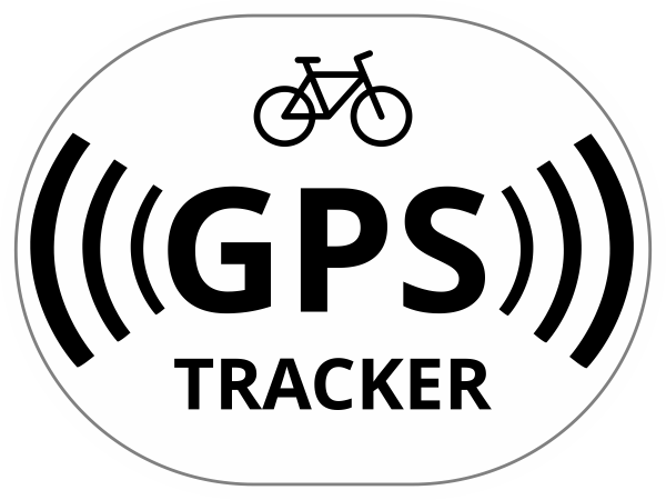GPS fiets sticker zilver
