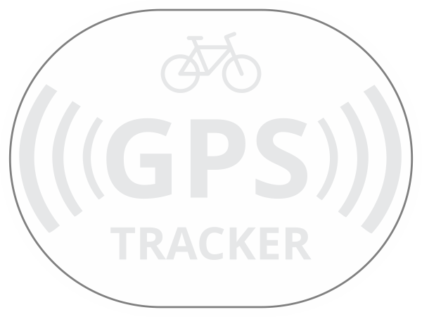 GPS tracker fiets transparant wit