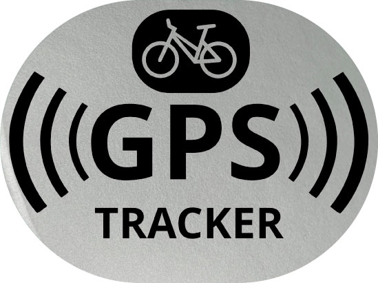 GPS sticker zilver lage instap fiets
