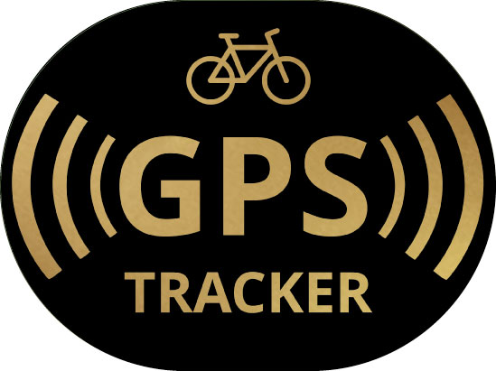 GPS tracker zwart goud fiets
