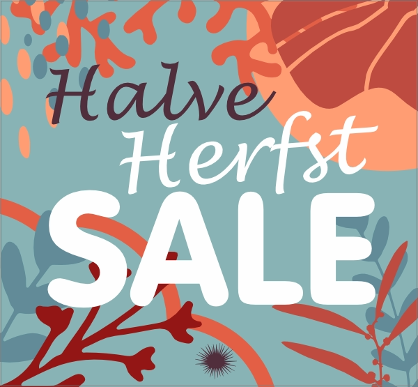 Halve Herfst Sale sticker