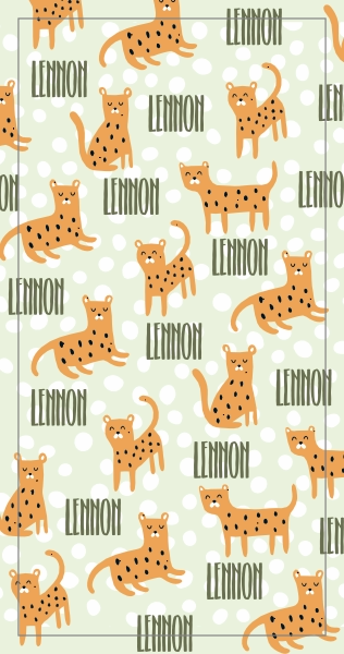 Handdoek luipaardjes patroon