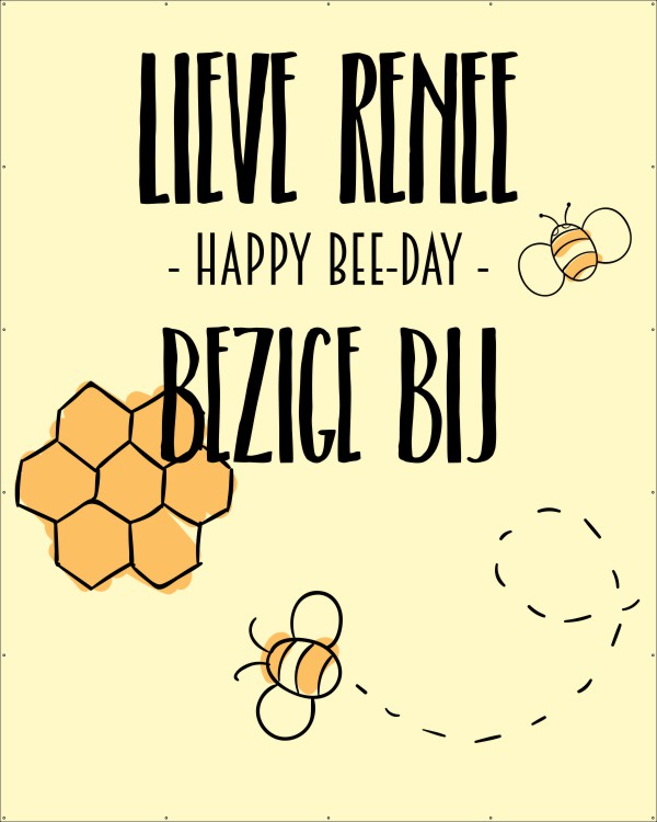 Happy Bee Day spandoek